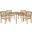 Bradbury Teak Brown and Beige 5-Piece Dining Set