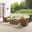 Bradenton 4 Piece Wicker Outdoor Loveseat and Swivel Rocker Set In Sand and Weathered Brown