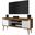 Bradley TV Stand With 2 Media Shelves And 2 Storage Shelves In Rustic Brown And White