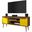 Bradley Wood TV Stand for TVs up to 60" in Rustic Brown And Yellow