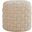 Braided Round 16 Inch Ottoman In Cream Velvet