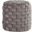 Braided Round 16 Inch Ottoman In Grey Velvet