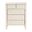 Braith Spindle Wood 5-Drawer Chest In Ivory
