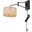 Bramley 21 Inch Natural and Black Wall Sconce Set of 2 with and Usb Port