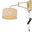 Bramley 21 Inch Natural and Brass Wall Sconce Set of 2 with and Usb Port