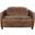 Brancaster Retro Brown Leather Loveseat