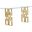 Brandon Modern Console Table In 10mm Clear Tempered Glass and Gold Stainless Steel