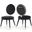 Brandy Velvet Dining Chair Set of 2 In Black