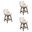 Branson 26 Inch Counter Height Swivel Barstool Set of 3 In Beige and Brown