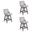 Branson 26 Inch Counter Height Swivel Barstool Set of 3 In Gray
