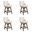 Branson 26 Inch Counter Height Swivel Barstool Set of 4 In Beige and Brown