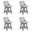 Branson 26 Inch Counter Height Swivel Barstool Set of 4 In Gray