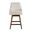 Branson Solid Wood Fabric Seat Upholstered 26 Inch Counter Height Swivel Barstool In Beige and Brown