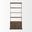Braxton Wood with Antiqued Aged Brass Metal 3 Tiers 2 Door Shelving Unit In Medium Brown