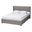 Braylon Fabric and Wood 3 Drawer Queen Storage Platform Bed In Light Grey and Dark Brown
