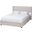 Braylon Wood 3 Drawer Full Storage Platform Bed In Beige and Dark Brown