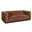 Brea 90.5 Inch 3-Seater Sofa with Rectangular Seat and Square Arms In Logan Brown