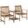 Brea Teak Brown Twin Seat Bench