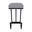 Brenda 26 Inch Counter Height Backless Stool In Sable Onyx and Charcoal Gray