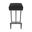 Brenda 30 Inch Bar Height Backless Stool In Firestone Grey and Licorice Black
