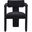Brenda Chenille Fabric Dining Chair Set of 2 In Black