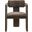 Brenda Chenille Fabric Dining Chair Set of 2 In Brown