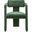 Brenda Chenille Fabric Dining Chair Set of 2 In Green