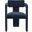 Brenda Chenille Fabric Dining Chair Set of 2 In Navy