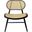 Brenda Solid Wood with Natural Cane Side Chairs Set of 2 In Black