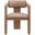 Brenda Vegan Leather Dining Chair Set of 2 In Brown