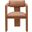 Brenda Vegan Leather Dining Chair Set of 2 In Cognac