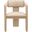 Brenda Vegan Leather Dining Chair Set of 2 In Tan