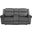 Brennen Double Reclining Love Seat With Center Console In Grey