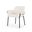 Brently Matte Black Metal Legs Dining Chair  Set Of 2 In Cream Boucle Fabric