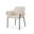 Brently Oatmeal Fabric Dining Chair Set of 2 In Cream