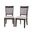 Brentwood Slatback Dining Chair Set of 2 In Arbor Oak and Brown