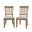 Brentwood Slatback Dining Chair Set of 2 In Cascade Oak and Brown