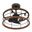 Bridgette Fandelier 22 Inch Ceiling Fan with Light Kit and Handheld Remote In Matte Black