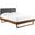 Bridgette Full Wood Platform Bed With Angular Frame In Walnut Charcoal