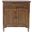 Bridgton 32 Inch Slat Panel Door Accent Cabinet Storage with Adjustable Shelves In Chestnut