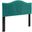 Brielle Channel Tufted Performance Velvet Twin Headboard In Teal
