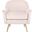 Brienne Blush Pink and Brass Mid Century Arm Chair