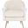 Brienne Ivory and Brass Mid Century Arm Chair