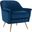 Brienne Navy and Brass Mid Century Arm Chair
