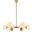 Briggs 30 Inch Pendant In Brass With White Shade