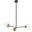Briggs 32 Inch Pendant In Black And Brass With Clear Shade