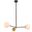 Briggs 32 Inch Pendant In Black And Brass With White Shade