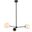 Briggs 32 Inch Pendant In Black With White Shade