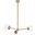 Briggs 32 Inch Pendant In Brass With Clear Shade
