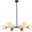 Briggs 36 Inch Pendant In Black And Brass With White Shade